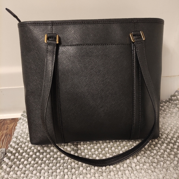 Michael Kors Sady Saffiano Leather Tote - Black Style 35T7GD4T2L - Picture 3 of 13